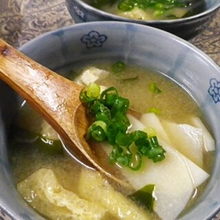 京芋の簡単味噌汁